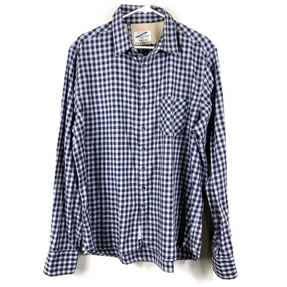 Rag and Bone Other - Rag and Bone Men’s Tailored Workwear Blue Gingham Button Down Shirt - Size XL